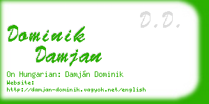 dominik damjan business card