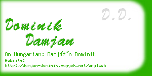 dominik damjan business card